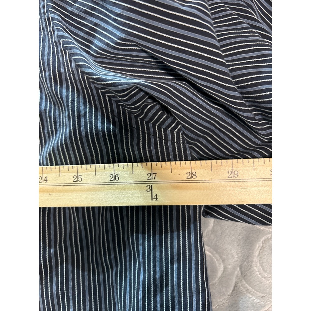 SYNERGY 3XL Striped Button Up Long‎ Sleeve Shirt, Casual, Fashion Top - Picture 4 of 5